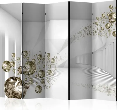 Zdjęcie produktu dla Parawan akustyczny 3D 225x172 cm 5-częściowy biały