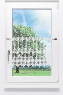 Produktbild von Scheibengardine Plauener Spitze - Pearl (Bx H) 72cm * 45cm weiß