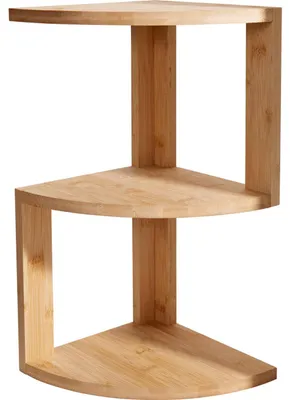 Obrázok produktu pre Bambusová polička do kuchyne, 3-poschodová, rozmer 20 x 20 x 40 cm