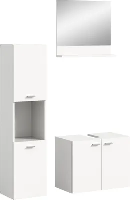 Produktbild von Badezimmer-Set >Boston< in Weiß - 102x186x33cm (BxHxT)