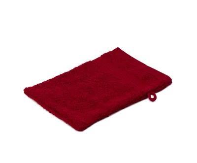 Produktbild von sleepling - liebling Waschhandschuh, 100% hochwertige Baumwolle, mit Schlaufe, 17 x 24 cm, waschbar & trocknergeeignet, weich, bordeaux
