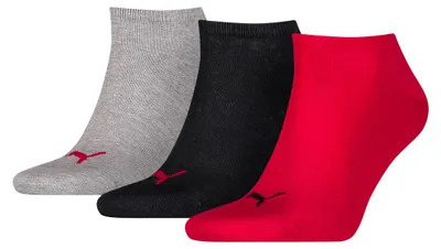 Produktbild von Puma 3er-Pack Sneaker-Socken rot/schwarz/grau