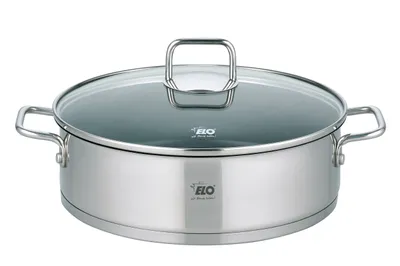 Produktbild von ELO Citrin Servierpfanne Edelstahl Volumenskala Induktion silberfarben 28cm