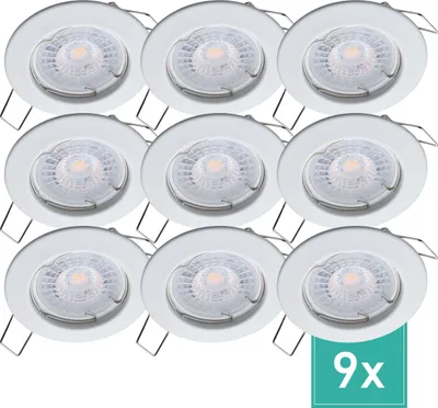 Produktbild von 9er Set Oktaplex Einbaustrahler inkl. LED Modul 4.000K neutralweiß - Deckenspots Weiß
