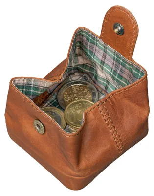 Produktbild von Benthill Kleine Münzbörse Leder | Echt Leder Minibörse für Münzen | Mini Kleingeldschütte | Wiener Schachtel | Münzbeutel