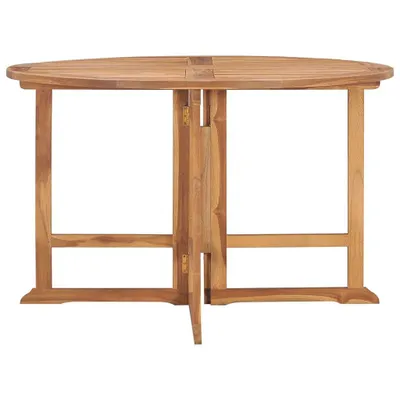 Obrázek produktu pro vidaXL Zahradní jídelní stůl skládací Ø110x75 cm Teakový masiv