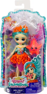 Produktbild von Mattel - Royal Enchantimals Staria Starfish und Beamy Puppe