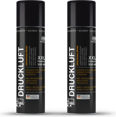 Produktbild von 2x OCTOPUS Druckluftspray, Druckluft zur Reinigung von Elektronik, 500 ml