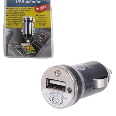 Obrázok produktu pre Adaptér USB 12V 24V pre cigaretový zapaľovač čierny