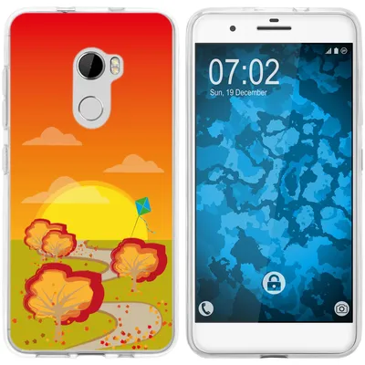 Produktbild von PhoneNatic Case kompatibel mit HTC One X10 Silikon-Hülle Herbst Drache/Kite M2