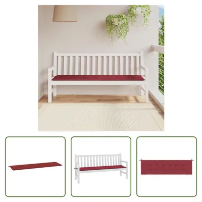 Produktbild von The Living Store Gartenbank-Auflage Weinrot 180x50x3 cm Oxford-Gewebe
