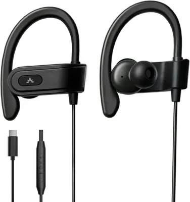Produktbild von Avantree USB-C In-Ear Sportkopfhörer mit Ohrbügel, Inline-Steuerung, Mikrofon, klarer Klang für Training, Joggen & Alltag