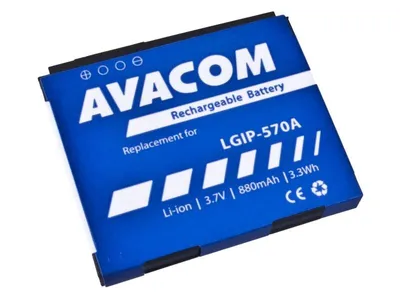 Obrázok produktu pre Baterie do mobilu LG KP500 Li-Ion 3,7V 880mAh (náhrada LGIP-570A)