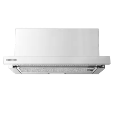 Produktbild von Heinner HTCH-440FS Teleskop-Unterbau-Dunstabzugshaube 60 cm, 325 m³/h, 65 W, 1×2 W LED, Silber