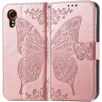 Produktbild von Mobigear Butterfly Klapphülle für Samsung Galaxy Xcover 7 - 3 Kartenfächer Roségold