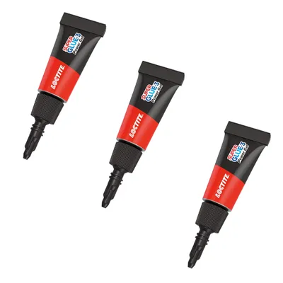 Produktbild von Loctite Sekundenkleber, Super Power Gel,Stark und flexibel 3x1g