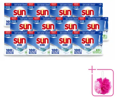 Produktbild von 12 x Sun All-in-1 Geschirrspültabs - Neutral - Sparpackung - 12 Stücke