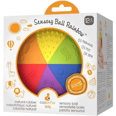 Produktbild von Motorik Ball Rainbow 4" - 100% Naturkautschuk