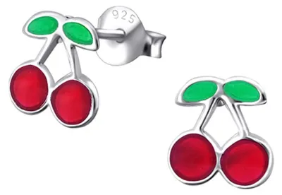 Produktbild von Kinder-Ohrstecker: 925 Silber Ohrringe „Kirschen“