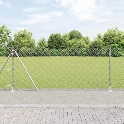 Produktbild von Zaunpfosten Silber 25 x 1 m (60 x 60 mm Maschen) aus Stahl für Garten und Terrasse