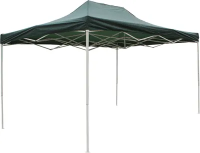 Image de Gazebo de jardin 3 x 4,5 m en acier et polyester vert Lavinia