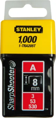Zdjęcie produktu dla Stanley 1-TRA202T, Zestaw obejm, śrub i gwoździ, 1000 szt., 4 mm, TR40 TR150L, Pudełko