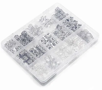 231 Wikinger-Runenperlen, Dreadlock-Schmuck, 15 Stile, mit Box