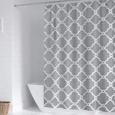 Obrázok produktu pre Marocký geometrický záves do sprchy, 182x182 cm, vodotesný