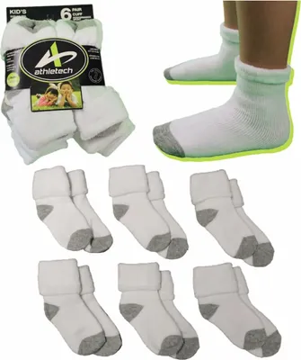 Produktbild von Athletech 6 Paar Thermo Socken für Kinder 3-5 Jahre mit Bündchen bis Gr. 34