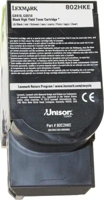 Produktbild von Lexmark 802HKE 80C2HKE Toner Black -Bulk