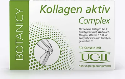 Produktbild von KOLLAGEN AKTIV Complex, einzigartiger Knorpel-/Knochenkomplex mit patentiertem UC-II-Kollagen, 100% natürlich - Nahrungsergänzungsmittel