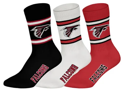 Produktbild von NFL Falcons 3pk Crew Socken 39/42 Blk/Wht/Rot