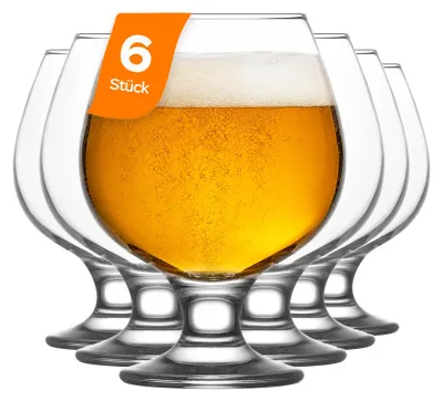 Productafbeelding van Bierglazen - Bierglas - Tulpglas - Set van 6 - 390 ml - Loodvrij - Vaatwasmachinebestendig