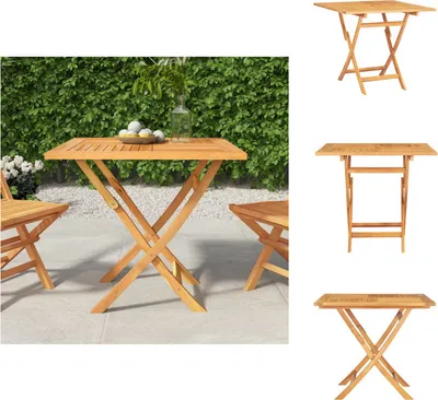 Immagine prodotto di vidaXL Tavolo da giardino pieghevole 85x85x76 cm in legno massiccio di teak - Tavoli da giardino