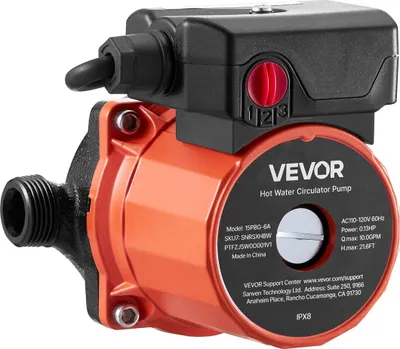 Immagine prodotto di Pompa di ricircolo dell'acqua calda, 38 LPM, sistema di circolazione istantanea, controllo a 3 velocità, 100 W, CA 220-240 V, adattatore da G3/4 pollici a G1/2 pollici, testa in ghisa, per sistema di riscaldamento dell'acqua