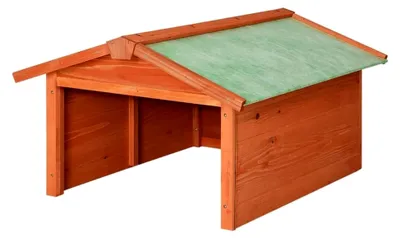 Produktbild von Massive Tannenholz Garage für Mähroboter mit Dach 72x87x50cm
