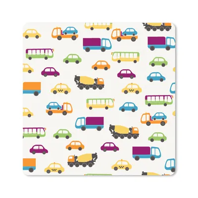 Produktbild von MuchoWow® Mauspad Mousepad Auto - Muster - Fahrzeuge 20x20 cm - Mousepads - Maus Mat - Pad - Mausunterlage - Desk Mat - Bureauartikeln