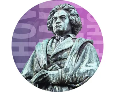 Produktbild von Glasbild Bonn Beethoven Ø 20 cm