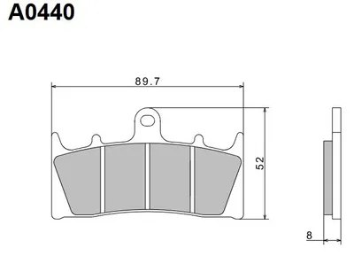 Productafbeelding van NISSIN 2024/10 KH188 Premium semi-metalen remblokken (ECE R90) (Geproduceerd in Japan) (2P-248NS)