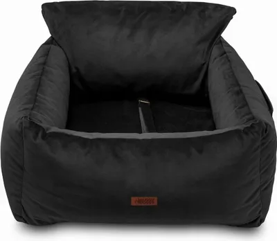 Produktbild von Hundeautositz für einen großen schwarzen Labrador HUGGY DOGGY XXL
