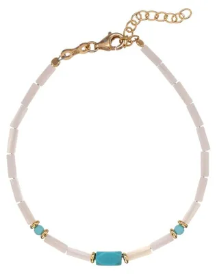 Produktbild von Charmantes vergoldetes Armband mit Tü rkis und Perlmutt AL4995.01.000
