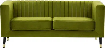 Image de SLF24 - Canapé deux places Slender - vert olive - Velluto 9