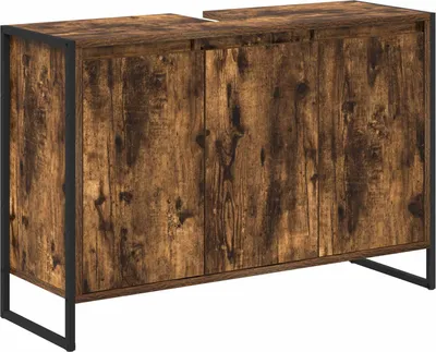 Image de vidaXL Armoire de salle de bain Raucharbe 90 x 30 x 60 cm Bois composite