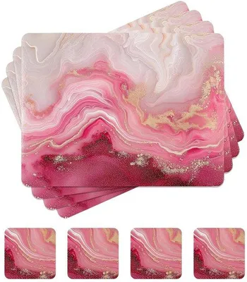 Immagine prodotto di Eleganti tovagliette in sughero, rosa, 41x31 cm, set da 4
