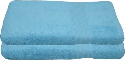 Produktbild von 2er Set Julie Julsen Duschtuch 70 cm x 140 cm Hellblau,70x140