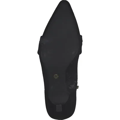 Produktbild von Tamaris Damen Stiefelette Stiletto Absatz Kette spitze Zehenpartie 1-25308-29, Größe:39 EU, Farbe:Schwarz