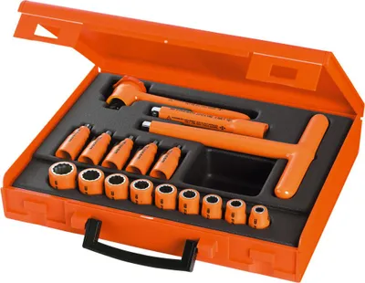 Produktbild von Facom J.401AVSE, Steckschlüssel-Satz, Metrisch, 15 Kopf/Köpfe, 4,5,6,7,8,10,11,12,13,14,15,17,19 mm, 345 mm, 280 mm