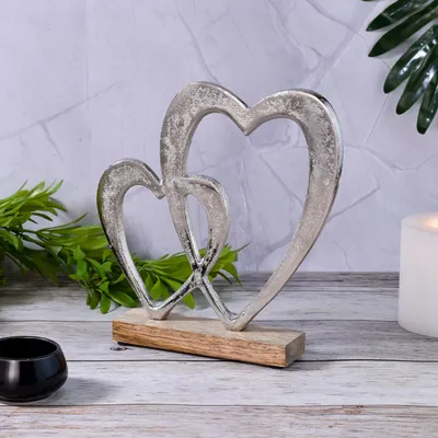 Zdjęcie produktu dla Serce dekoracyjne srebrne Amour -10-