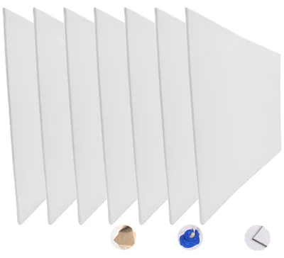 Productafbeelding van Canvas, gespannen katoenen doek, 20 x 30 cm, 7 stuks, geschikt voor olieverf en aquarelverf