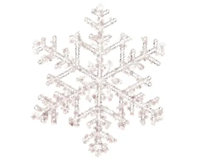 Produktbild von Christbaumschmuck Schneeflocke Kunststoff Ø 18 cm transparent